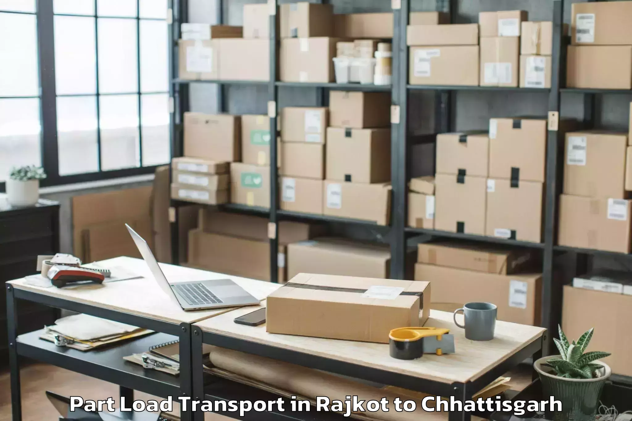 Discover Rajkot to Kurud Part Load Transport